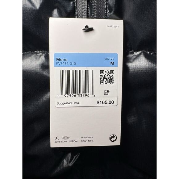 Nike Air Jordan Flight Down Gilet Bodywarmer Vest Black FV7273-010 Men's Size M - Picture 7 of 8